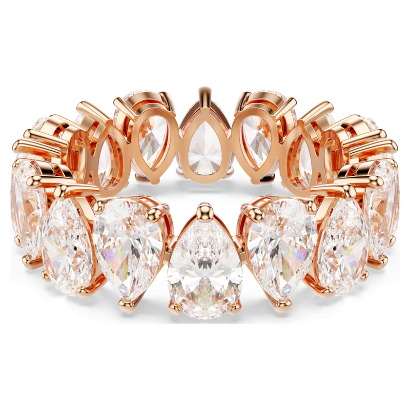 swarovski matrix vittore ring  pear cut  white  rose gold tone finish