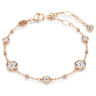 swarovski imber bracelet  round cut  white  rose gold tone plated