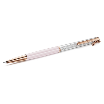 swarovski crystalline silk ballpoint pen  infinity  pink lacquered  rose gold tone plated