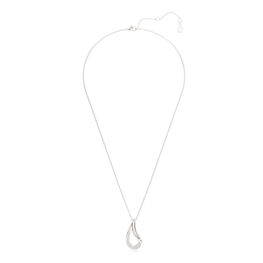swarovski classica pendant  round cut  long  white  sterling silver