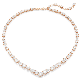 swarovski mesmera necklace  mixed cuts  white  rose gold tone plated
