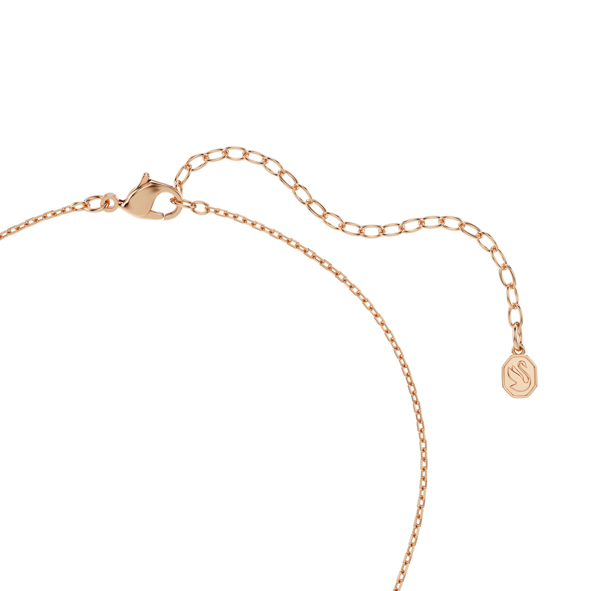 swarovski luckily pendant  pav   eye  blue  rose gold tone plated