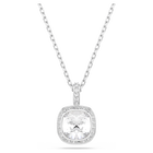 swarovski una angelic pendant  cushion cut  white  rhodium plated
