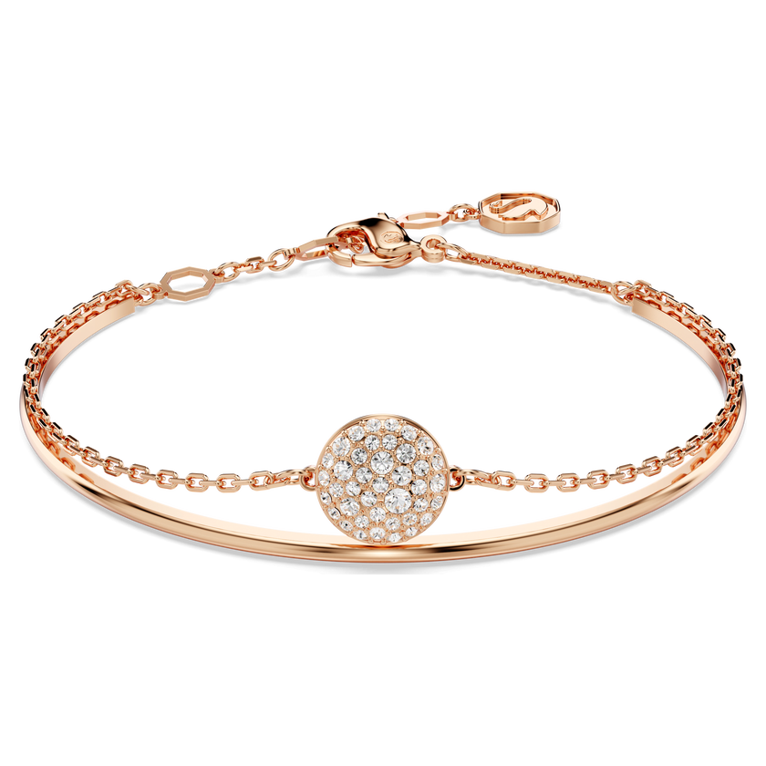 swarovski sublima bangle  white  rose gold tone plated
