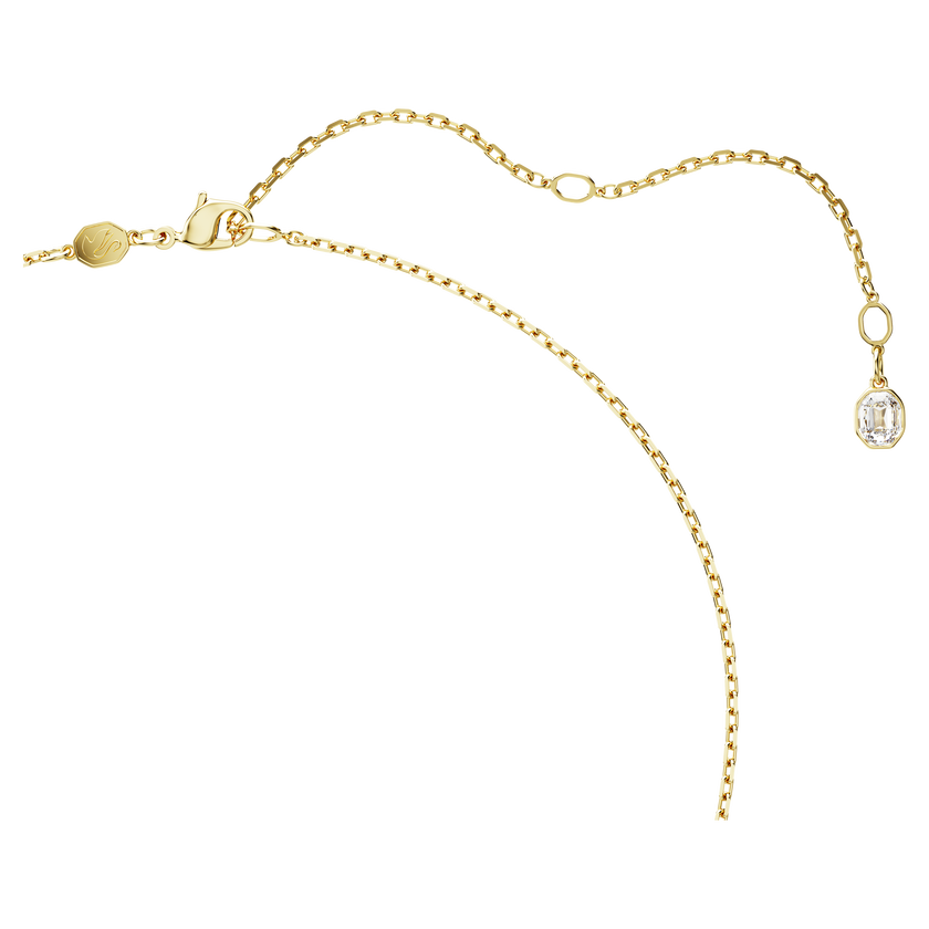 swarovski lucent pendant  octagon shape  yellow  gold tone plated