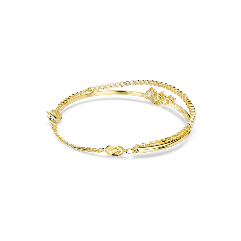 swarovski mesmera bracelet  mixed cuts  white  18k gold finish