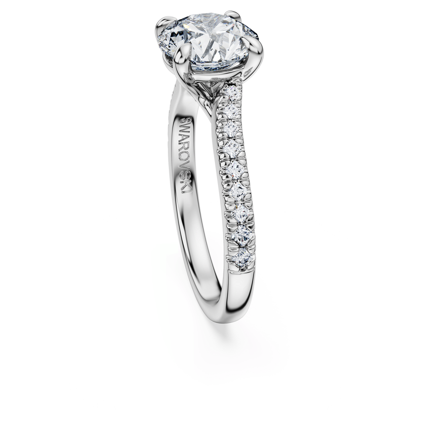 swarovski eternity solitaire ring  laboratory grown diamonds 2 25 ct tw  round cut  18k white gold