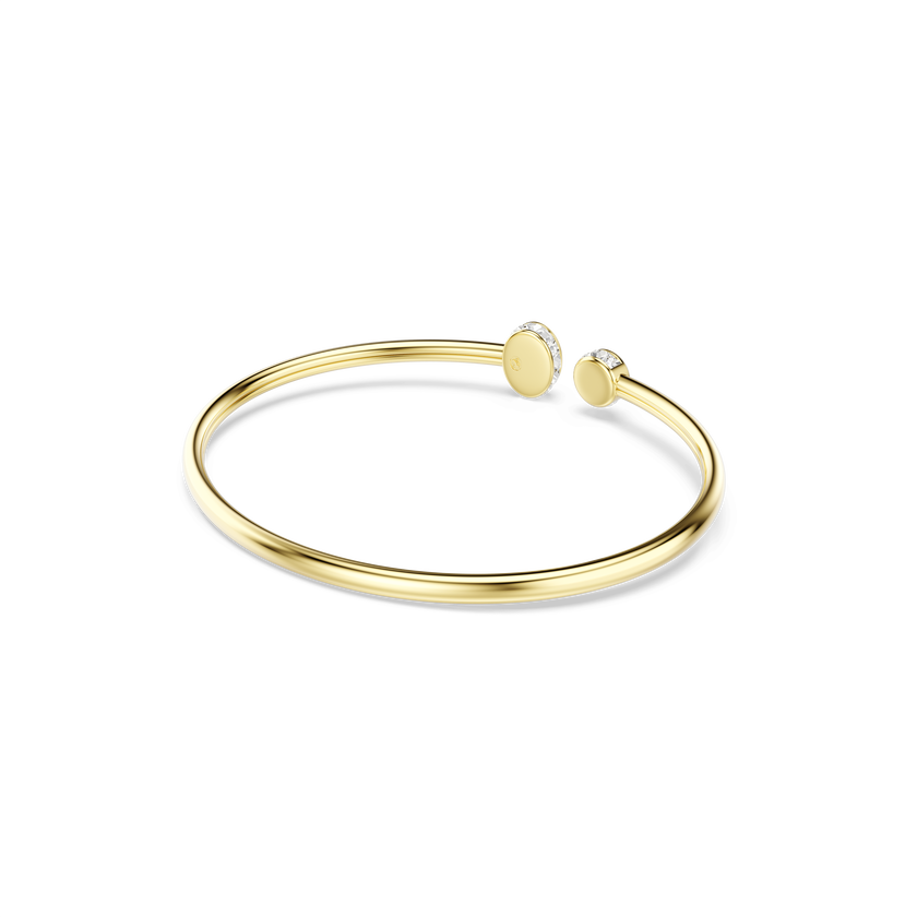 swarovski chroma bangle  mixed cuts  multicolored  18k gold finish