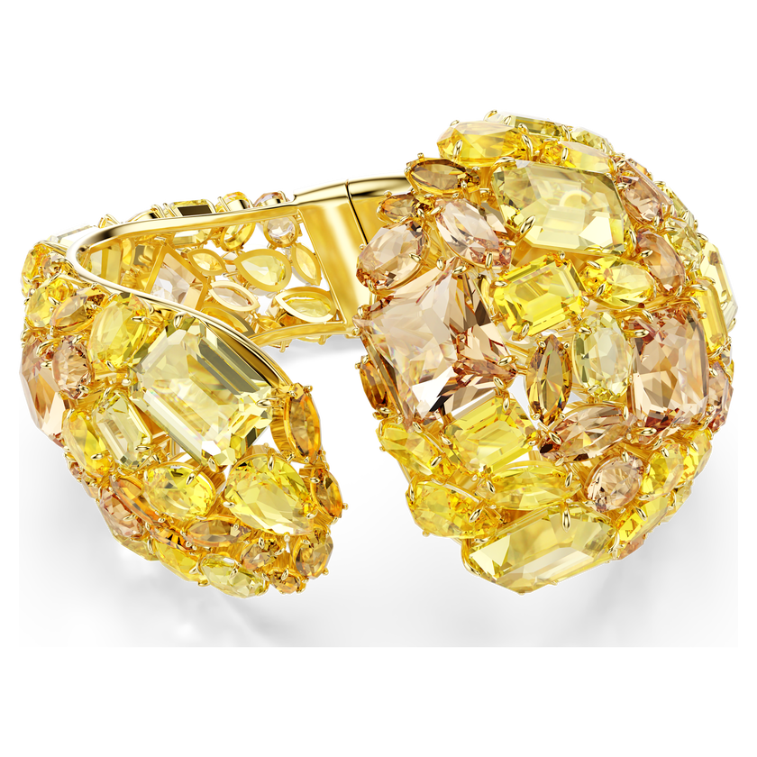 swarovski gema cuff  yellow  gold tone plated