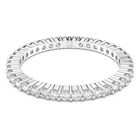 Vitorre ring, Round cut, White, Rhodium plated