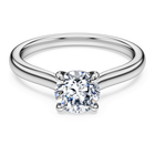 swarovski eternity solitaire ring  laboratory grown diamonds 1 ct tw  round cut  18k white gold