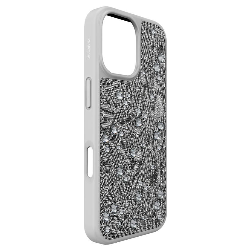 swarovski high smartphone case  flat back crystals  iphone  17  silver tone