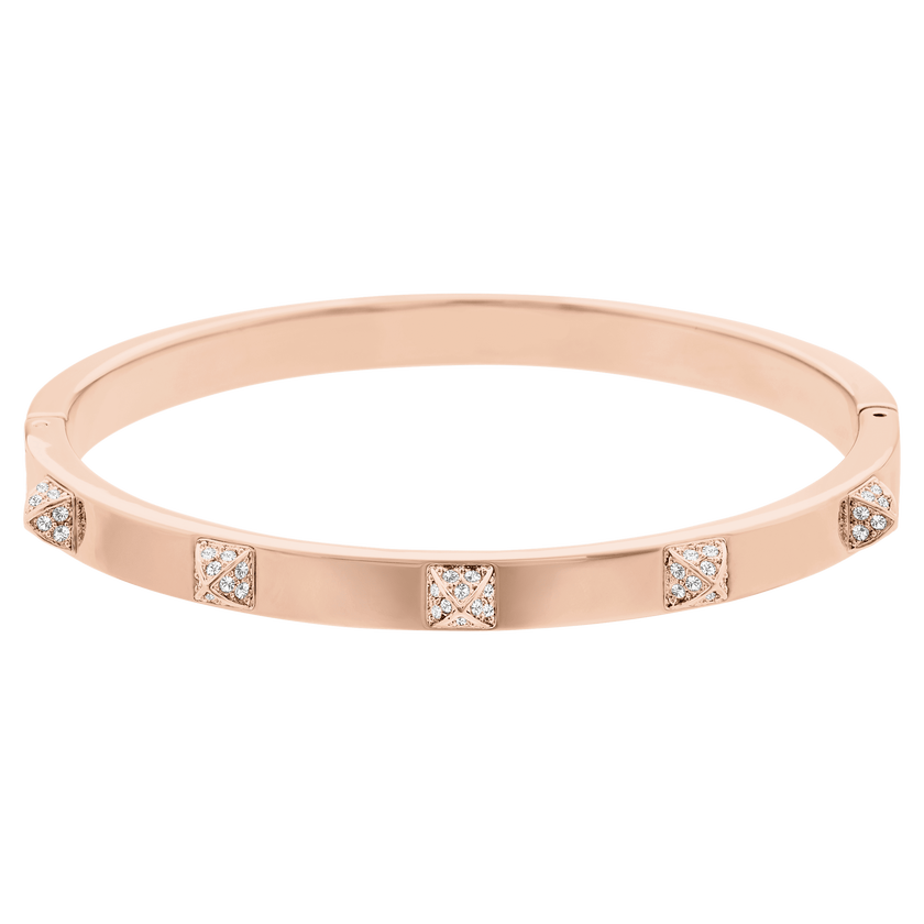 swarovski dextera bangle  white  rose gold tone finish