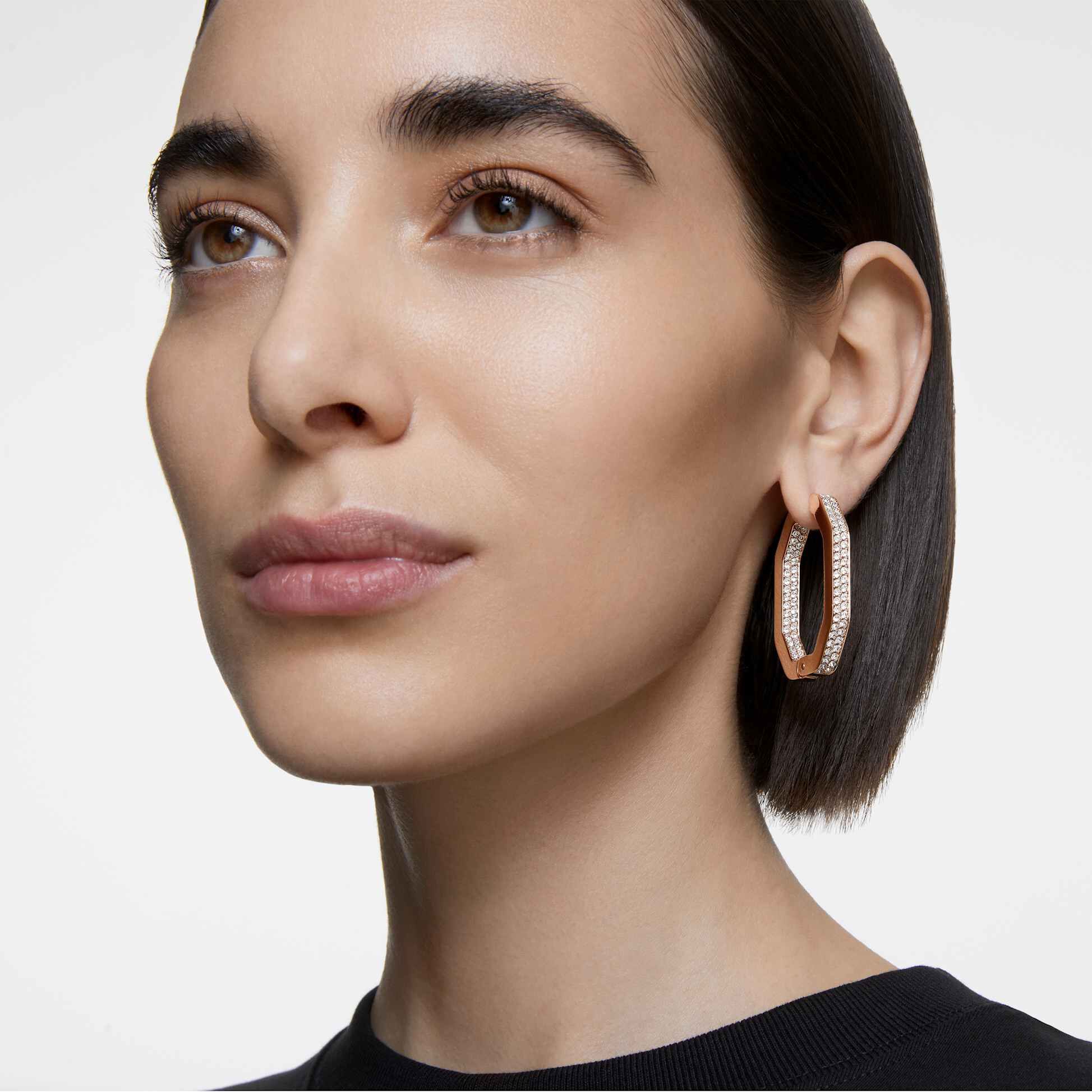 Swarovski rose gold hotsell hoops