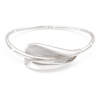 swarovski classica choker  statement  round cut  white  sterling silver