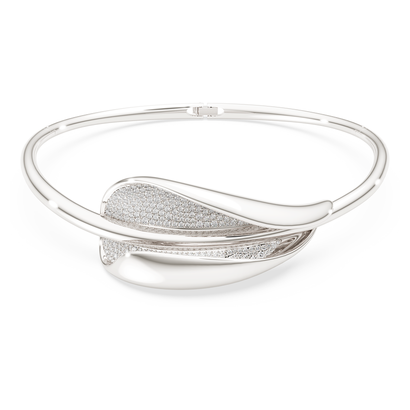 swarovski classica choker  statement  round cut  white  sterling silver