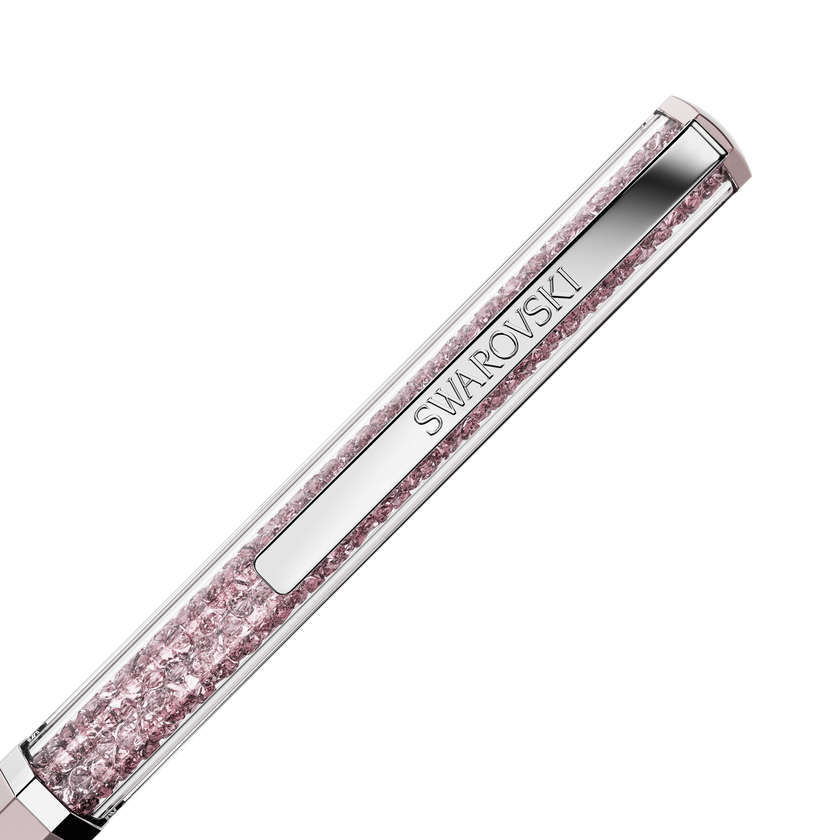 swarovski crystalline ballpoint pen  pink lacquered  chrome plated
