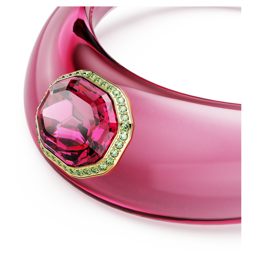 swarovski dulcis choker  octagon cut  pav   pink  gold tone plated