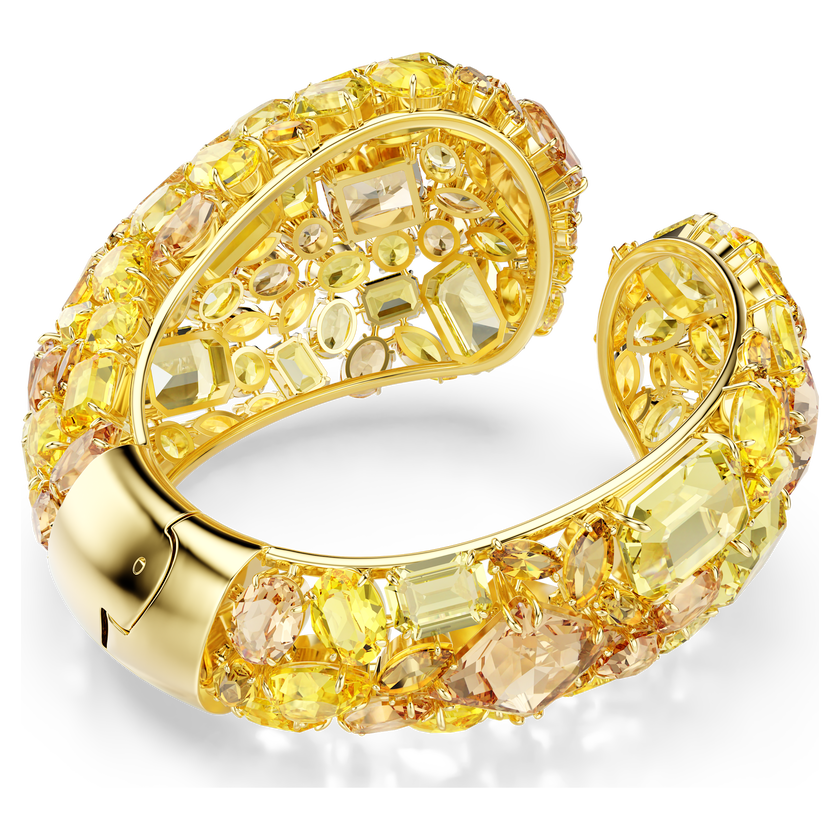swarovski gema cuff  yellow  gold tone plated