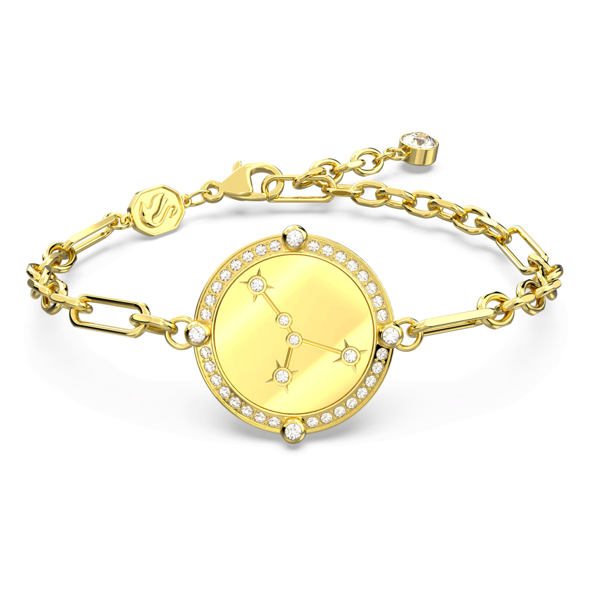 swarovski zodiac bracelet  cancer  gold tone  gold tone plated