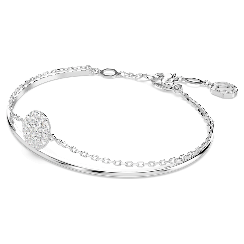 swarovski sublima bangle  white  rhodium plated