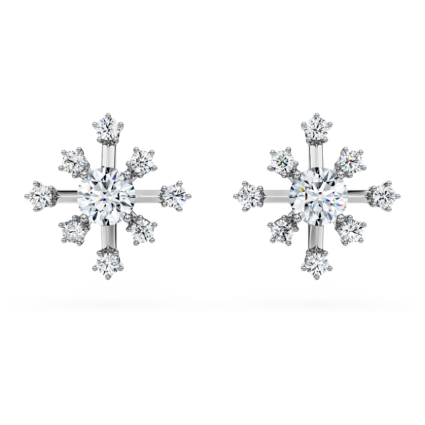 swarovski galaxy stud earrings  laboratory grown diamonds 0 5 ct tw  18k white gold