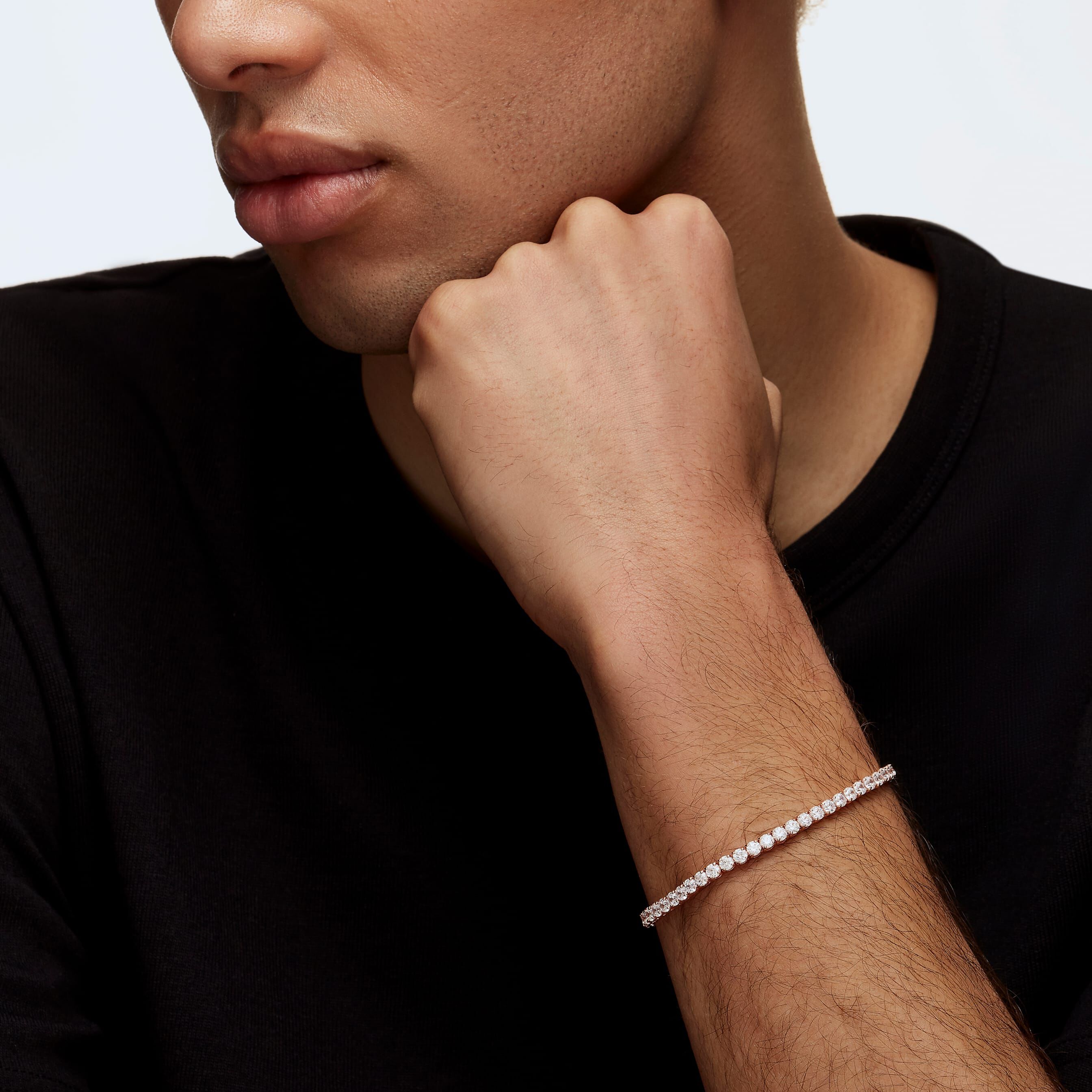 Buy Swarovski Tennis Deluxe bracelet, Round cut, White, Rose gold-tone plated Buy Swarovski Tennis Deluxe bracelet, Round cut, White, Rose gold-tone plated