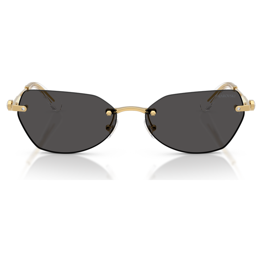 swarovski sunglasses  pillow shape  sk7038  gold tone