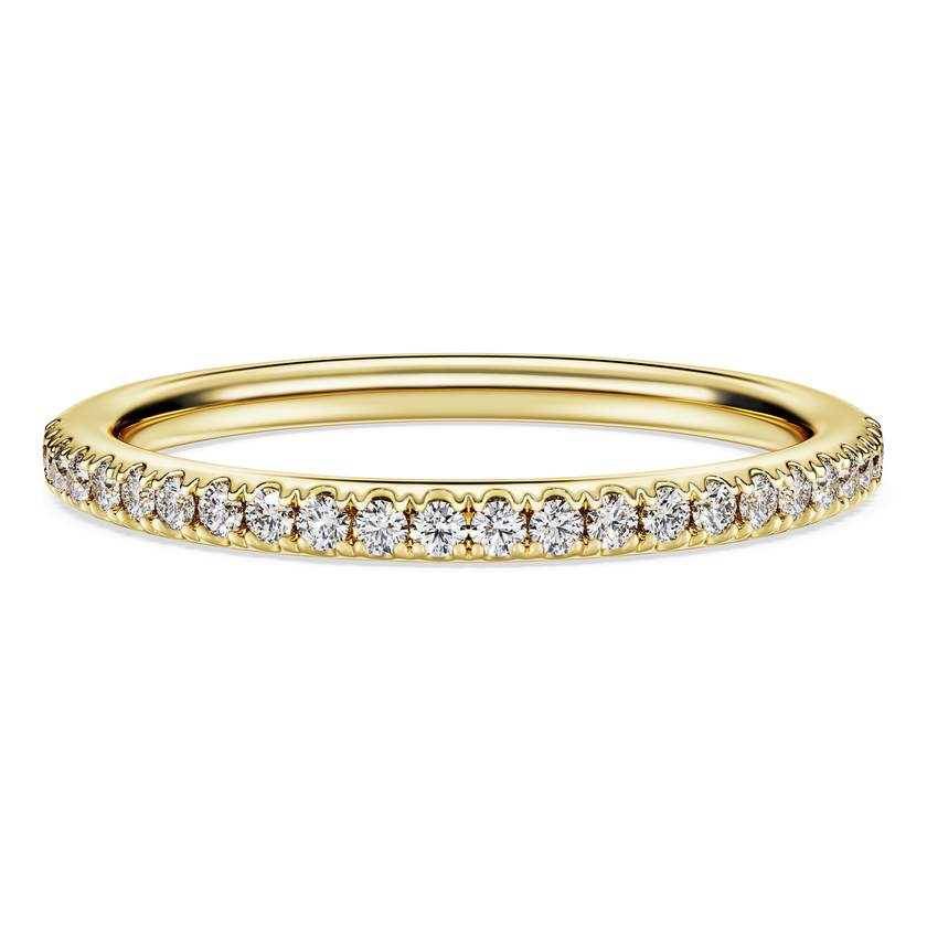 swarovski eternity band ring  laboratory grown diamonds 0 2 ct tw  18k yellow gold