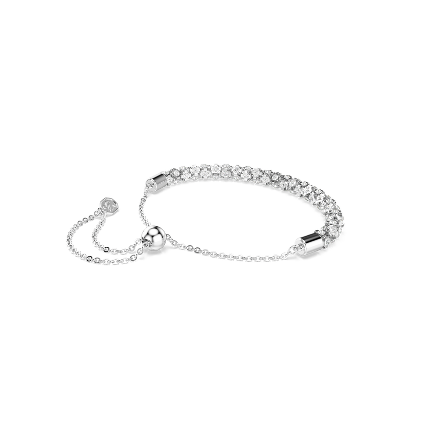 swarovski dextera bracelet  round cut  white  stainless steel