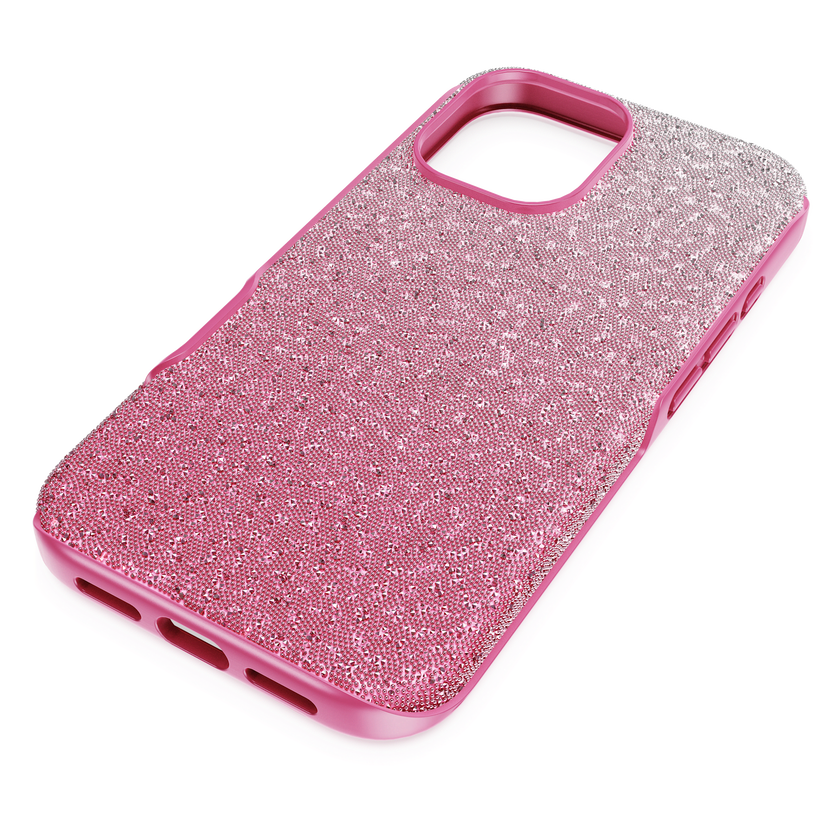 swarovski high smartphone case  color gradient  iphone  16  pink