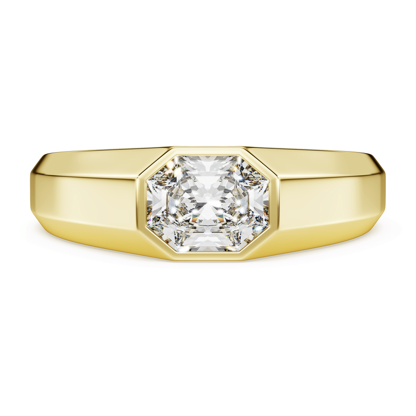 swarovski octagon band ring  lab grown diamonds 1 0 ct tw  octagon shape  18k yellow gold