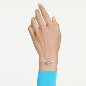 swarovski idyllia bracelet  mixed cuts  bee  multicolored  gold tone plated