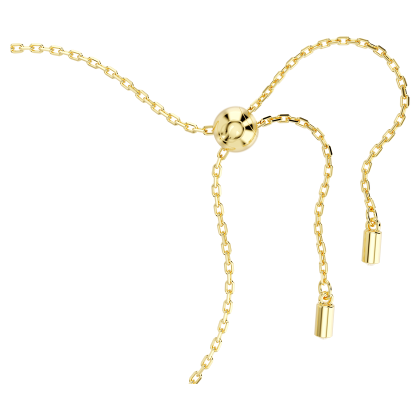 swarovski una angelic bracelet  round cut  pav   green  gold tone plated