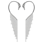 swarovski the vienna collection ear cuffs  swan  white  ruthenium plated