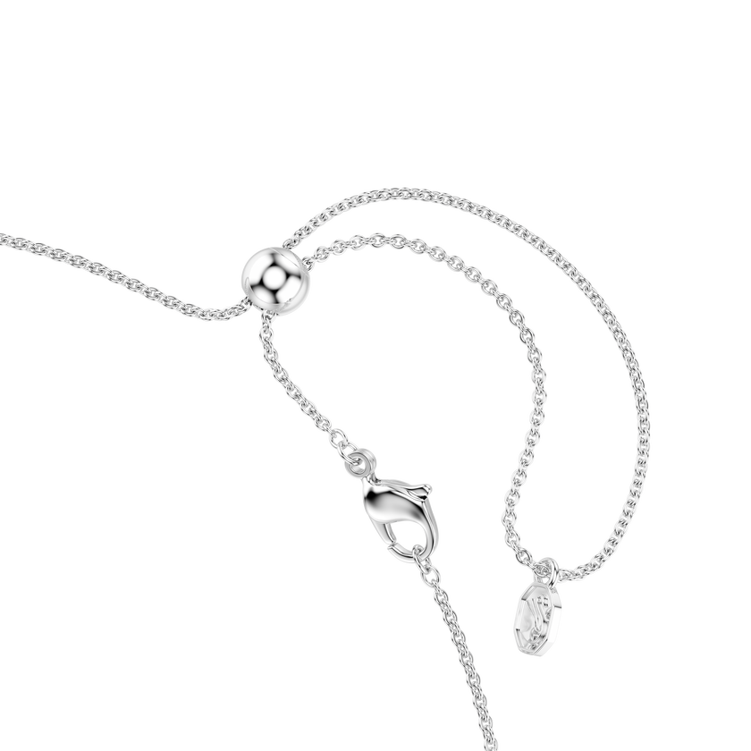 swarovski matrix tennis necklace  gradient of round cuts  multicolored  rhodium plated