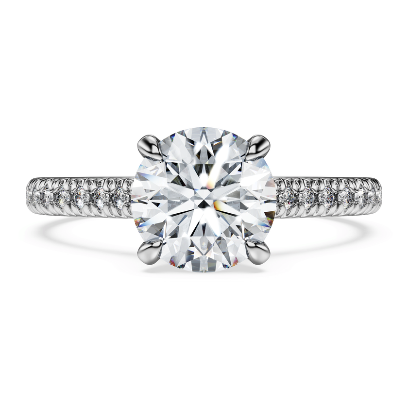 swarovski eternity solitaire ring  laboratory grown diamonds 1 7 ct tw  round cut  18k white gold