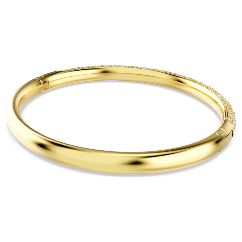 swarovski sublima bangle  snow pav   white  gold tone plated