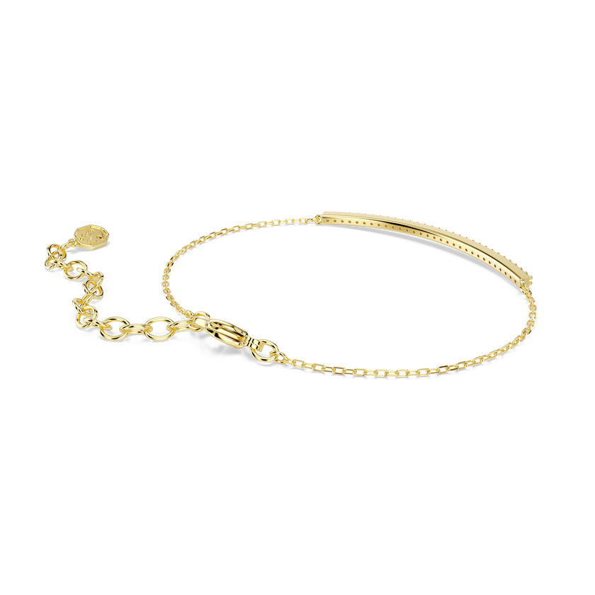 swarovski only bracelet  round cut  purple  18k gold finish