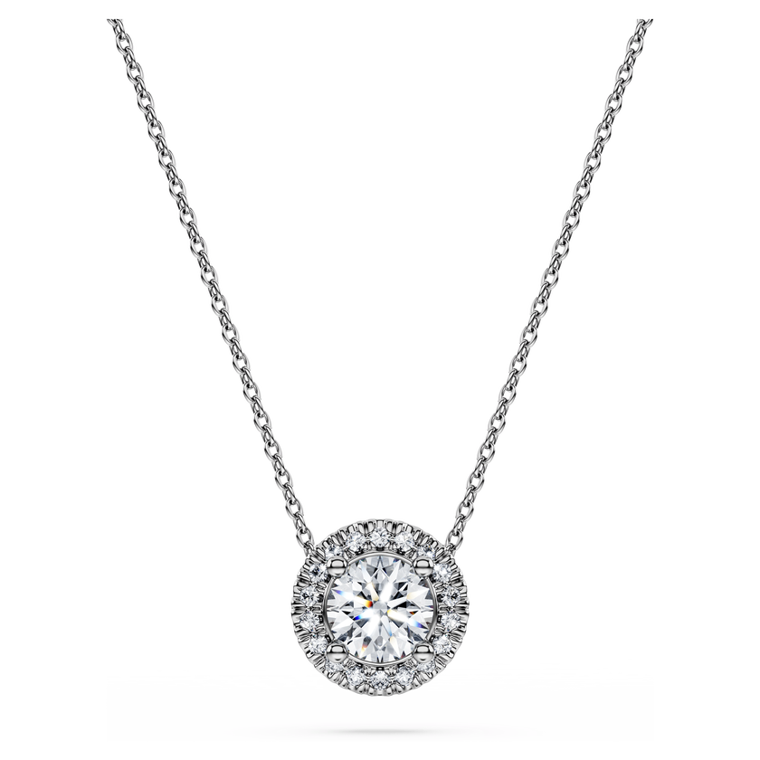 swarovski eternity pendant  laboratory grown diamonds 0 59 ct tw  18k white gold