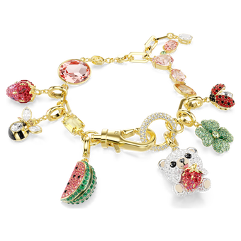 swarovski idyllia bracelet  mixed cuts  mixed motifs  multicolored  gold tone plated