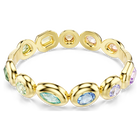 swarovski gema bangle  mixed cuts  multicolored  gold tone plated