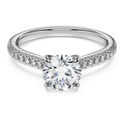 swarovski eternity solitaire ring  laboratory grown diamonds 1 2 ct tw  18k white gold