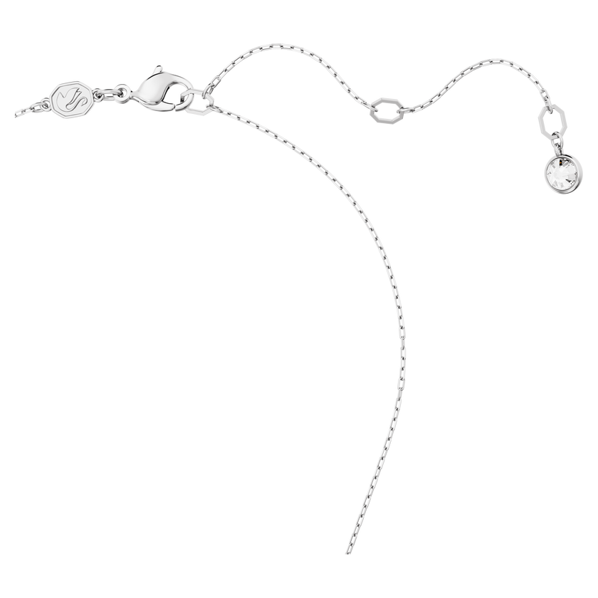swarovski sublima pendant  moon  white  rhodium plated
