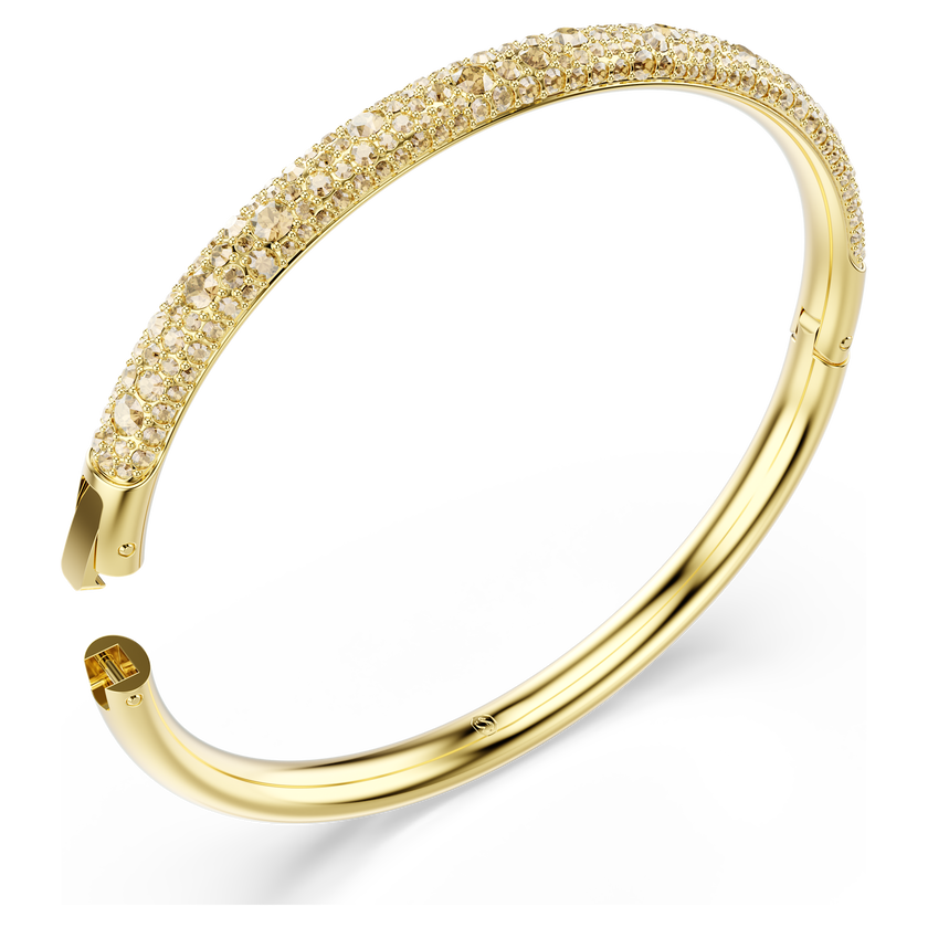 swarovski sublima bangle  snow pav   white  gold tone plated