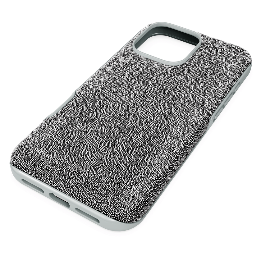 swarovski high smartphone case  iphone  16 pro max  silver tone