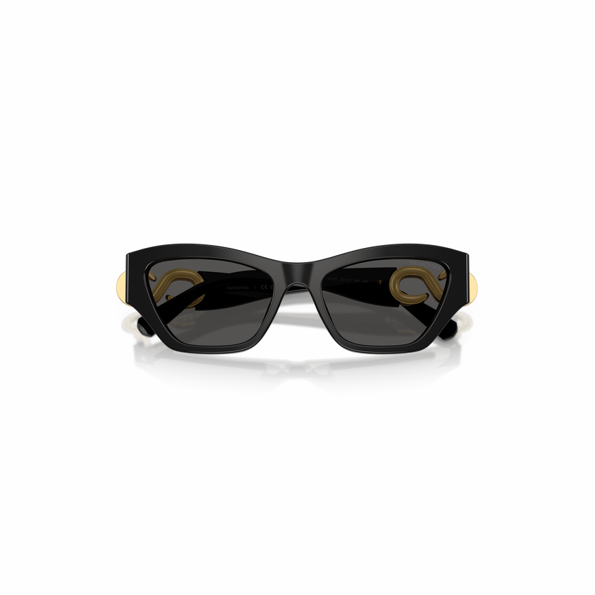 swarovski sunglasses  cat eye shape  sk6076  black