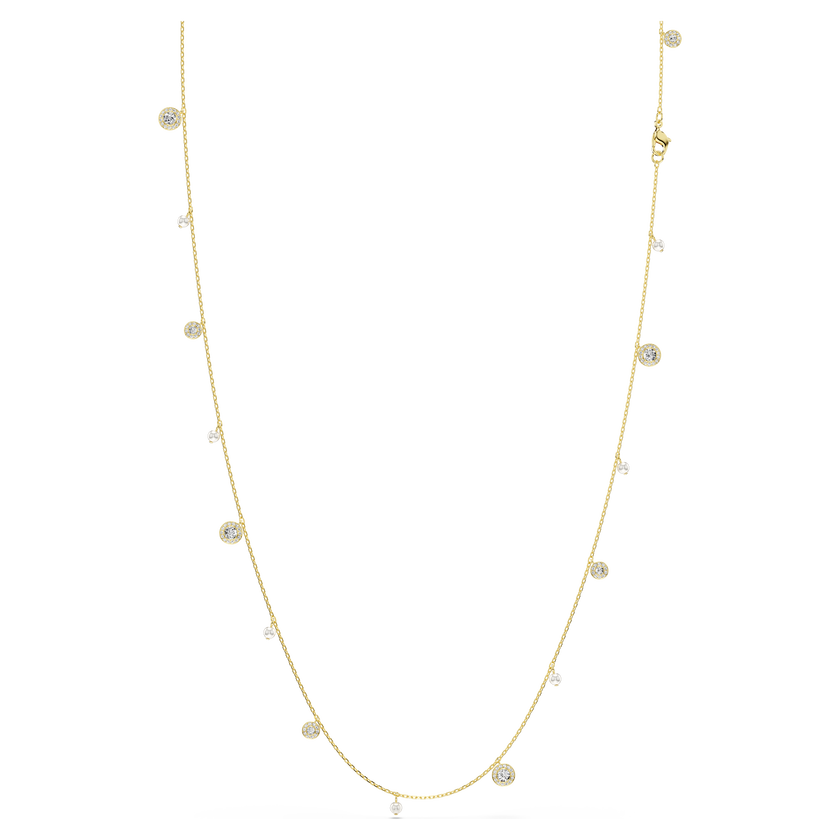 swarovski una angelic strandage  crystal pearl  round cut  white  gold tone plated