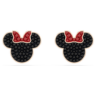 swarovski mickey   minnie stud earrings  multicolored  rose gold tone plated