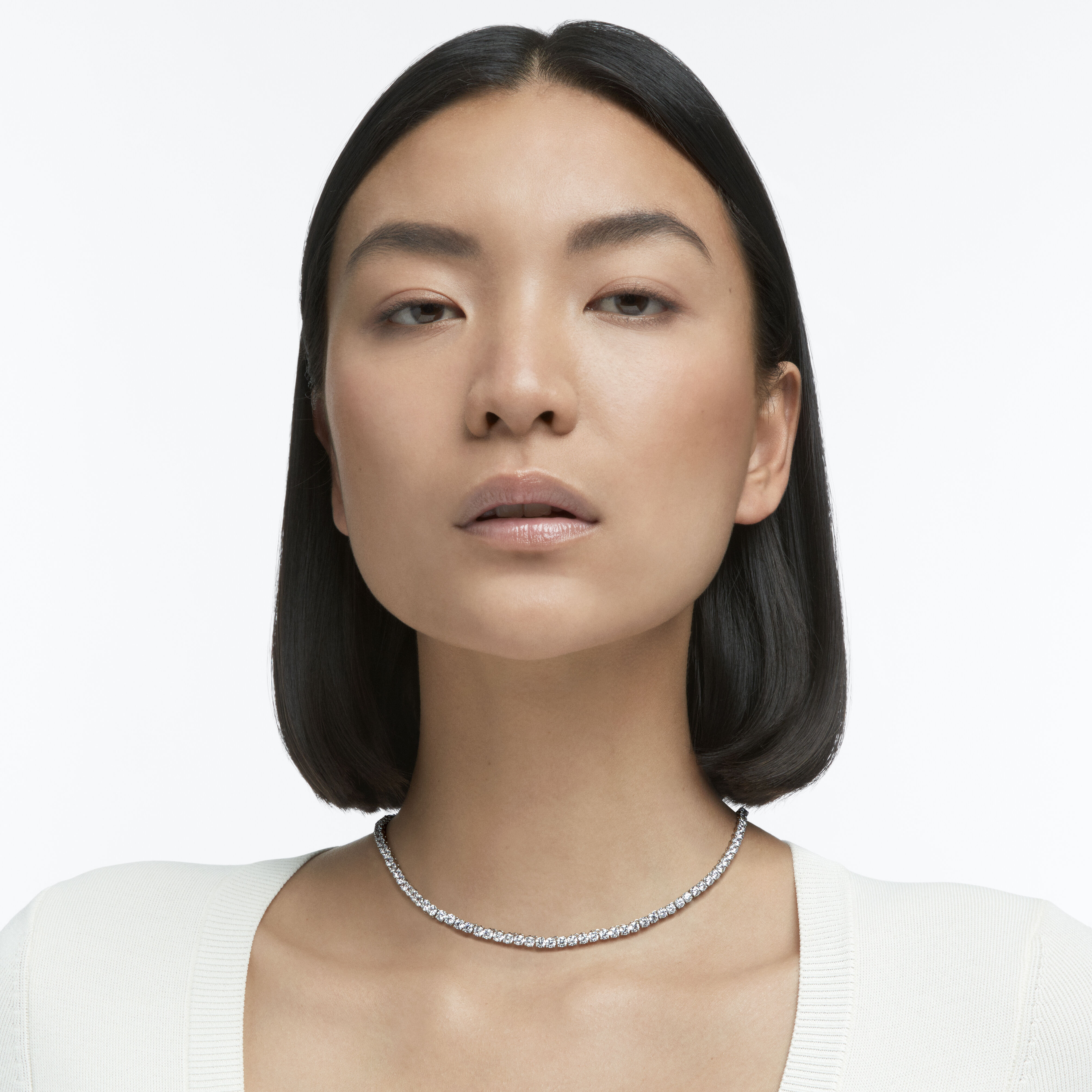 Swarovski tennis necklace mens cheap